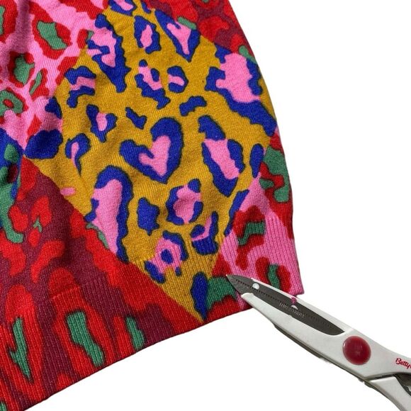 Rebdolls Women’s Logan Knit Multi Color Leopard Print Button Front Cardigan 5X - Picture 8 of 9